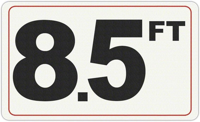 Aquatic Technology Adhesive Pool Depth Markers for Pool and Spas Feet (8.5 FT 10x6 4in Lettering) - Image 1